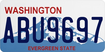 WA license plate ABU9697