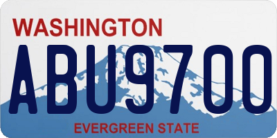 WA license plate ABU9700