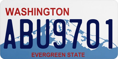 WA license plate ABU9701
