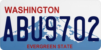 WA license plate ABU9702