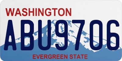 WA license plate ABU9706