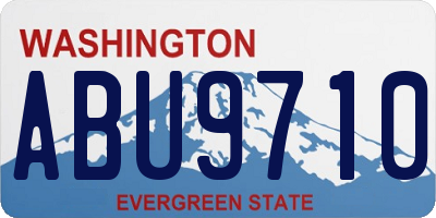 WA license plate ABU9710