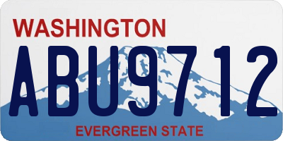 WA license plate ABU9712