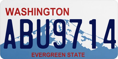 WA license plate ABU9714