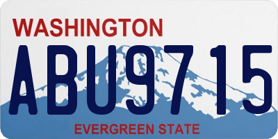 WA license plate ABU9715