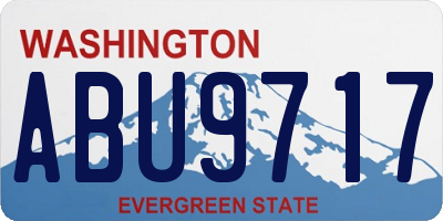WA license plate ABU9717