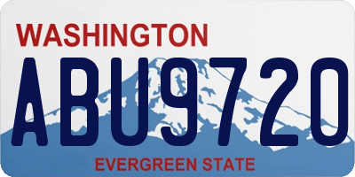 WA license plate ABU9720