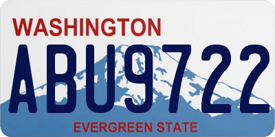 WA license plate ABU9722
