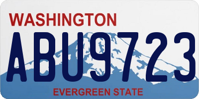 WA license plate ABU9723