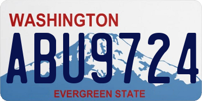 WA license plate ABU9724