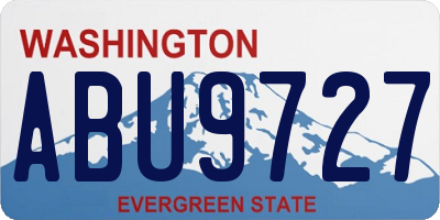 WA license plate ABU9727