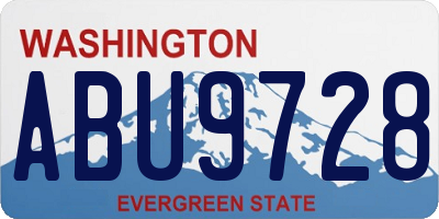 WA license plate ABU9728