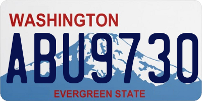 WA license plate ABU9730