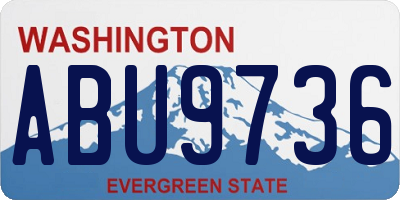 WA license plate ABU9736