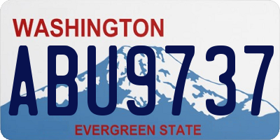 WA license plate ABU9737