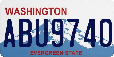 WA license plate ABU9740