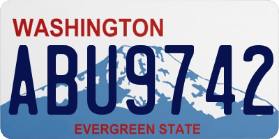 WA license plate ABU9742