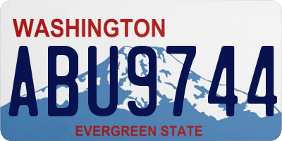 WA license plate ABU9744