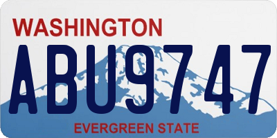 WA license plate ABU9747