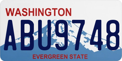 WA license plate ABU9748