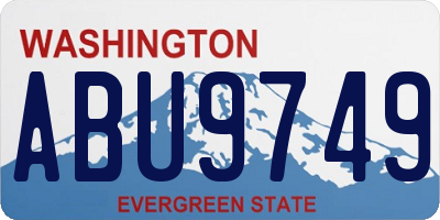 WA license plate ABU9749