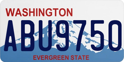 WA license plate ABU9750