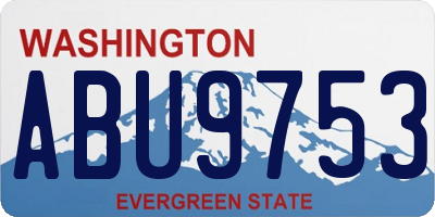 WA license plate ABU9753