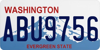 WA license plate ABU9756