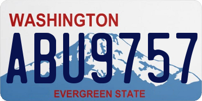 WA license plate ABU9757