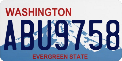 WA license plate ABU9758