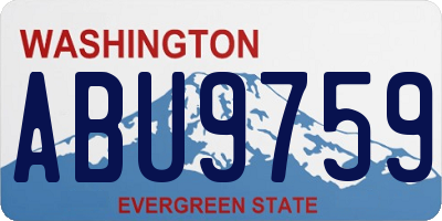 WA license plate ABU9759