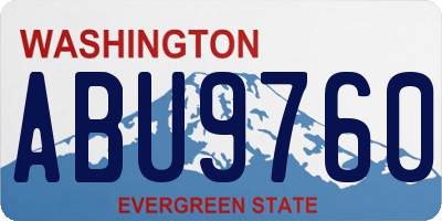 WA license plate ABU9760