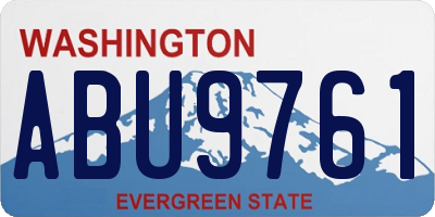 WA license plate ABU9761