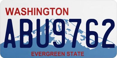 WA license plate ABU9762