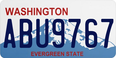 WA license plate ABU9767