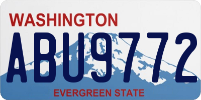 WA license plate ABU9772