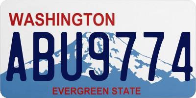 WA license plate ABU9774