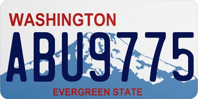 WA license plate ABU9775