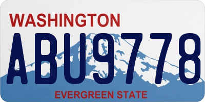 WA license plate ABU9778