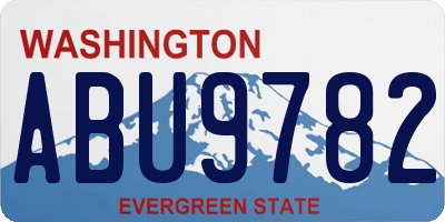 WA license plate ABU9782