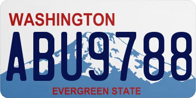 WA license plate ABU9788