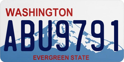 WA license plate ABU9791