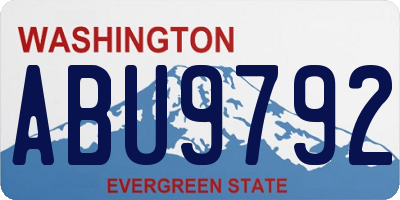 WA license plate ABU9792