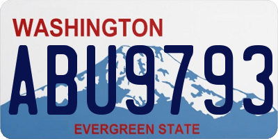 WA license plate ABU9793