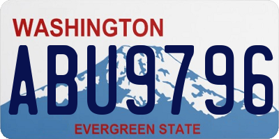 WA license plate ABU9796