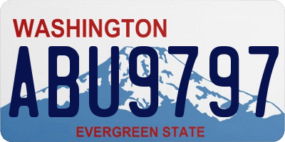 WA license plate ABU9797