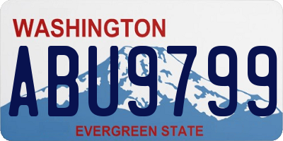 WA license plate ABU9799