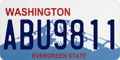 WA license plate ABU9811