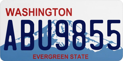 WA license plate ABU9855