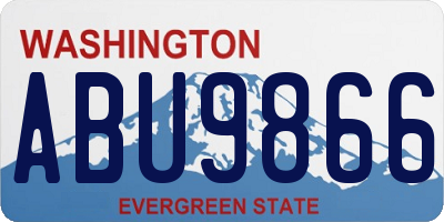 WA license plate ABU9866